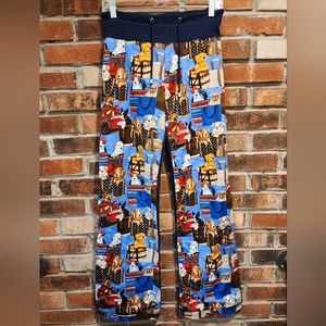 Nilla Shields Size 0 XS Womens Navy Pants Puppies in Purses Dogs in Bags Print